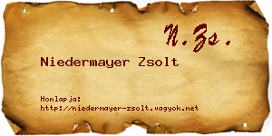 Niedermayer Zsolt névjegykártya